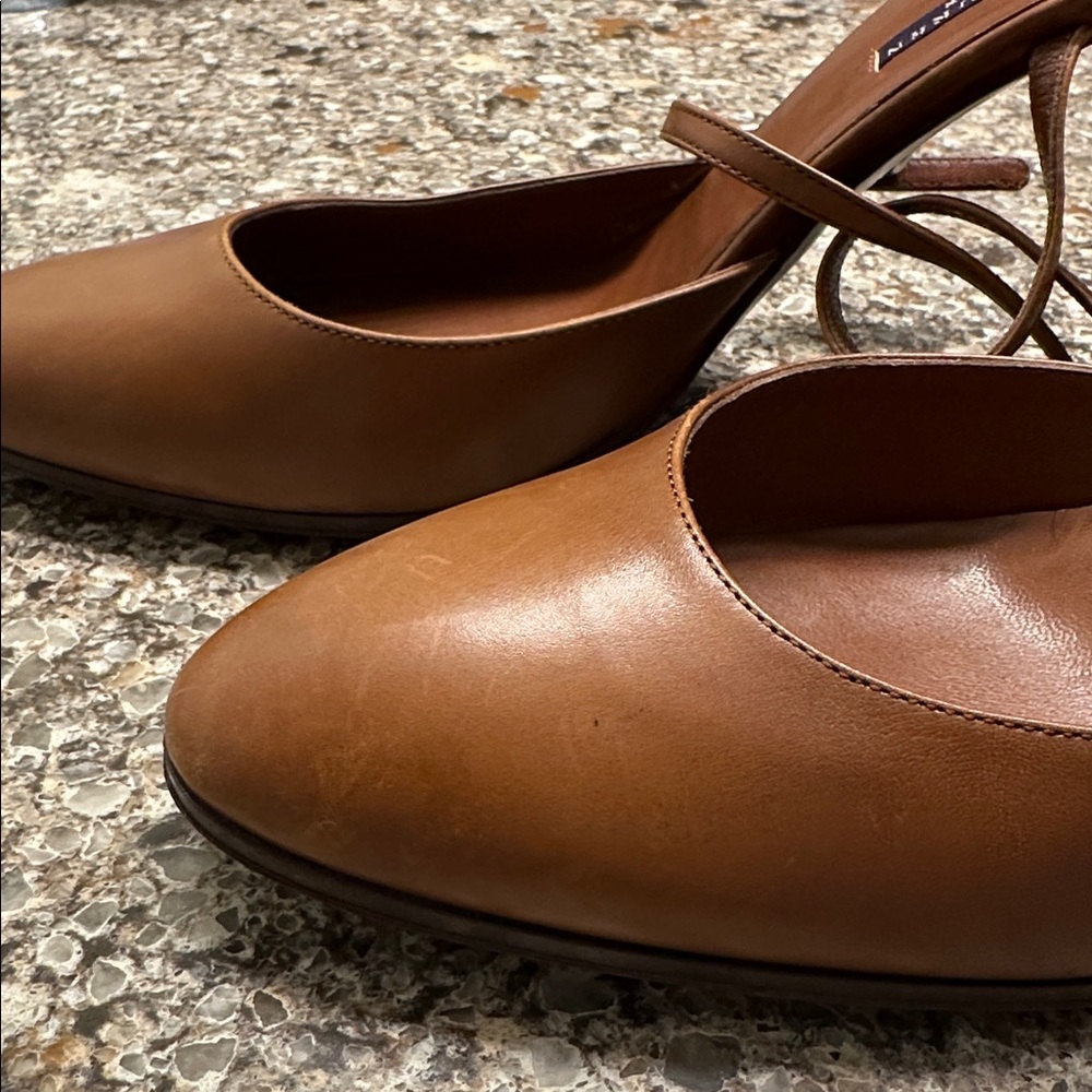 Ralph Lauren Purple Label Collection Italian Leather Slingback Pumps Size 10.5 M - Picture 9 of 12